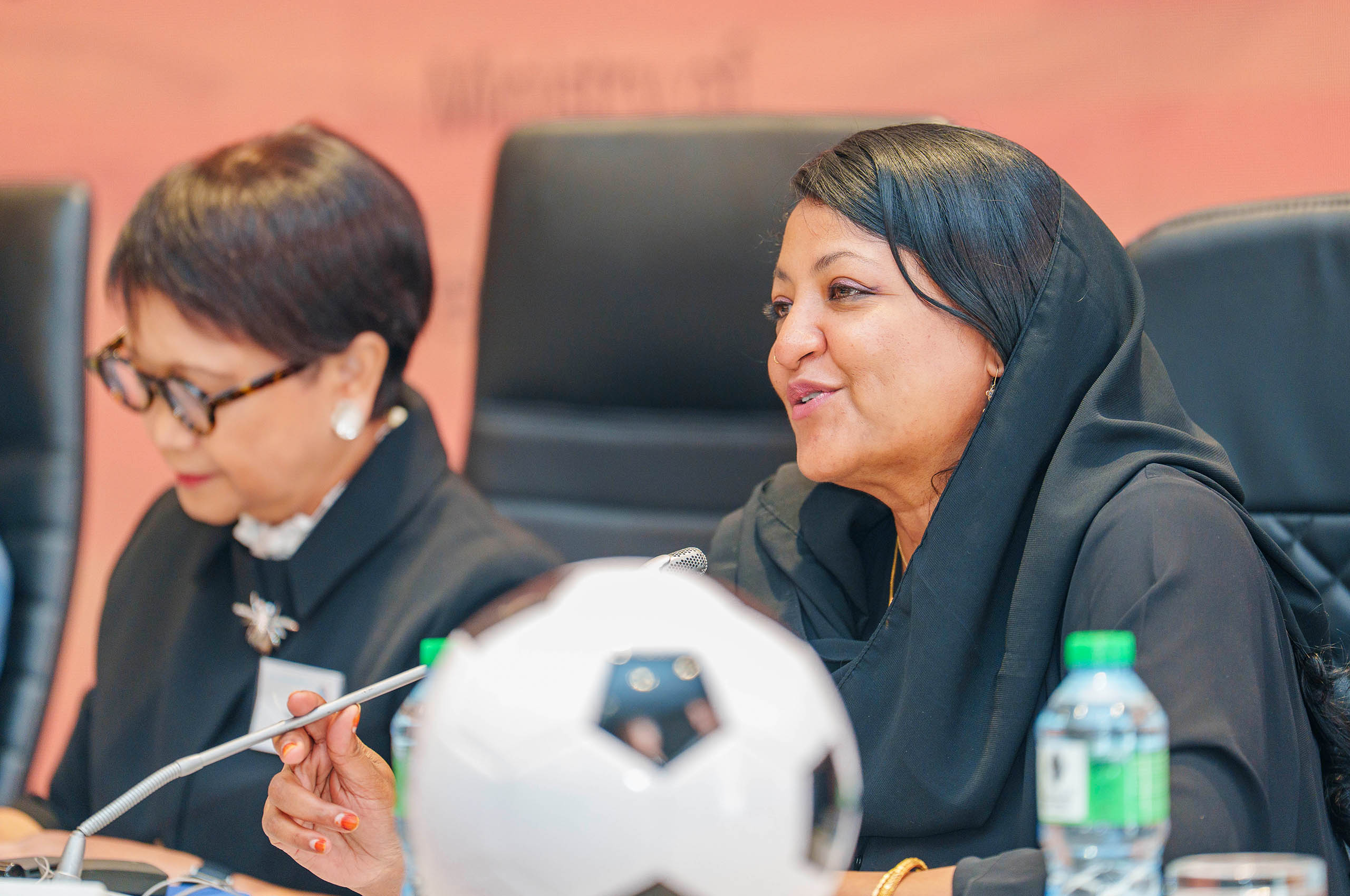 Retno Marsudi and Sareen Malik
